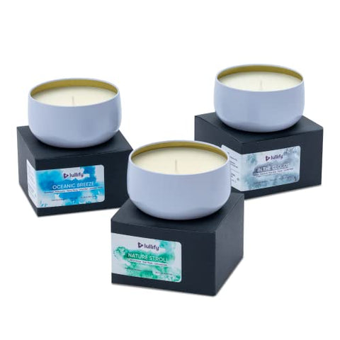 Lullify Natural Soy & Beeswax Candles | Nature Bundle | Scented for Healing & Wellness