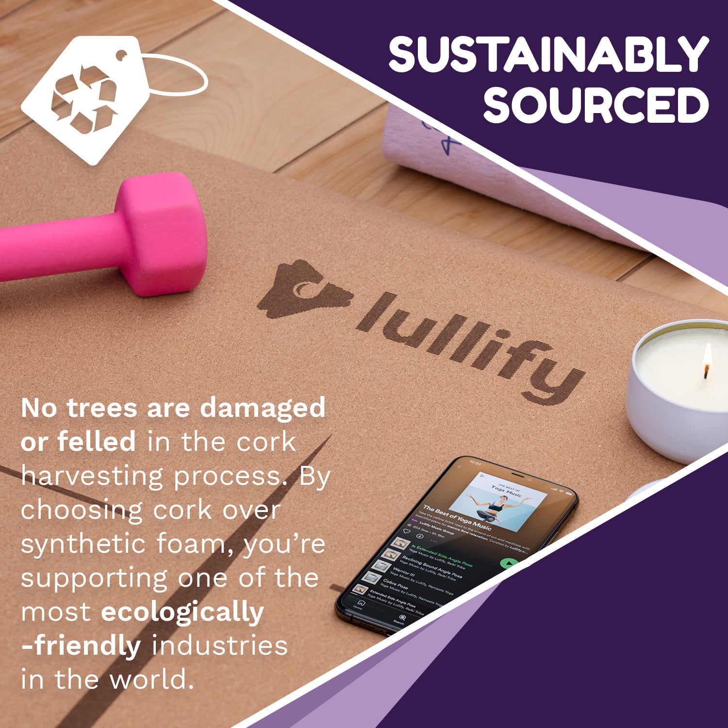 Lullify Cork Yoga Mat