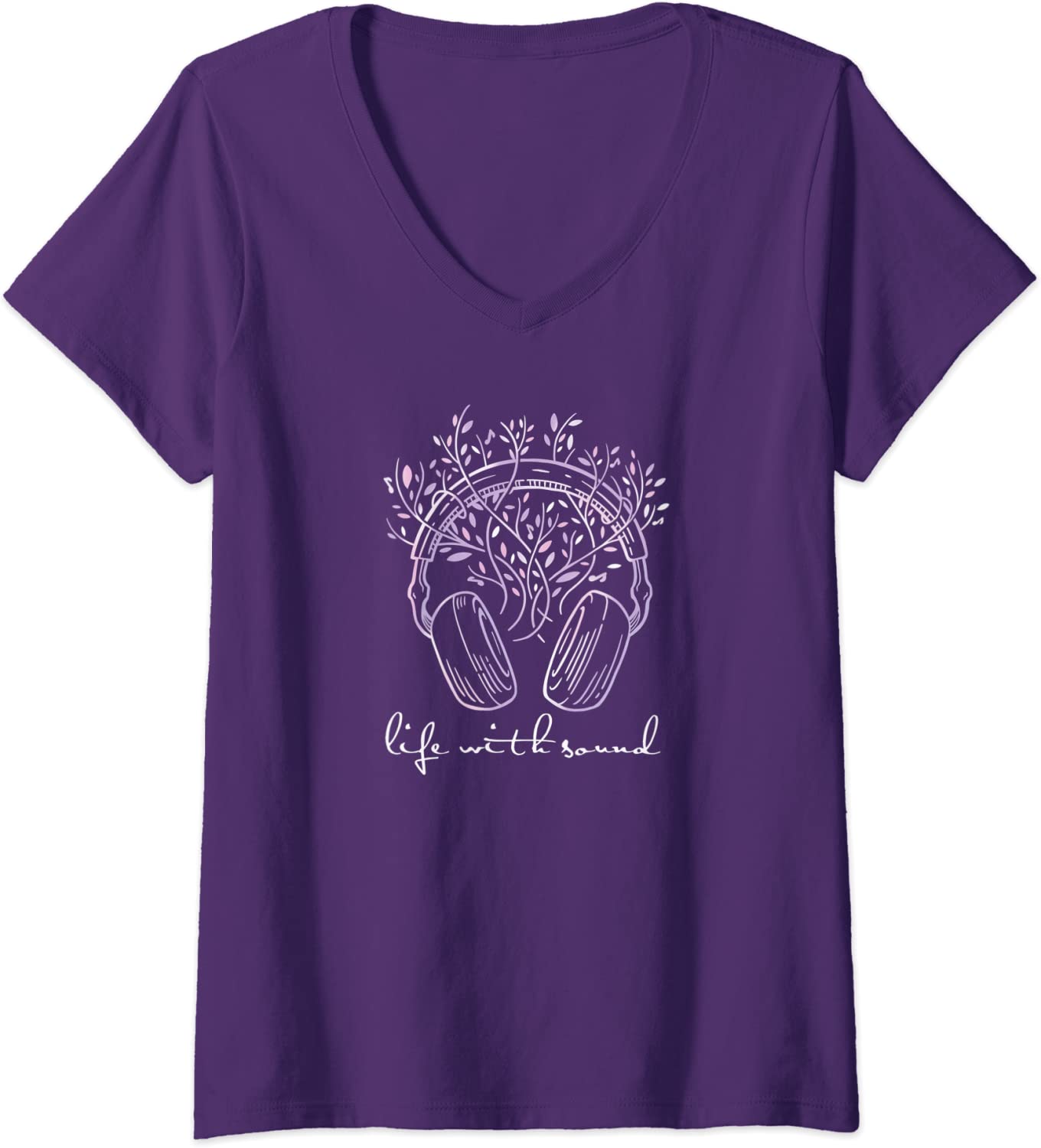 V-Neck T-Shirt - Life With Sound, Light