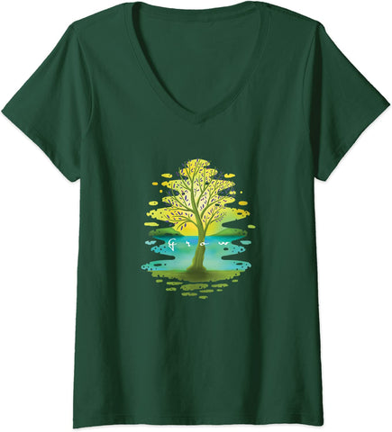 V-Neck T-Shirt - Grow