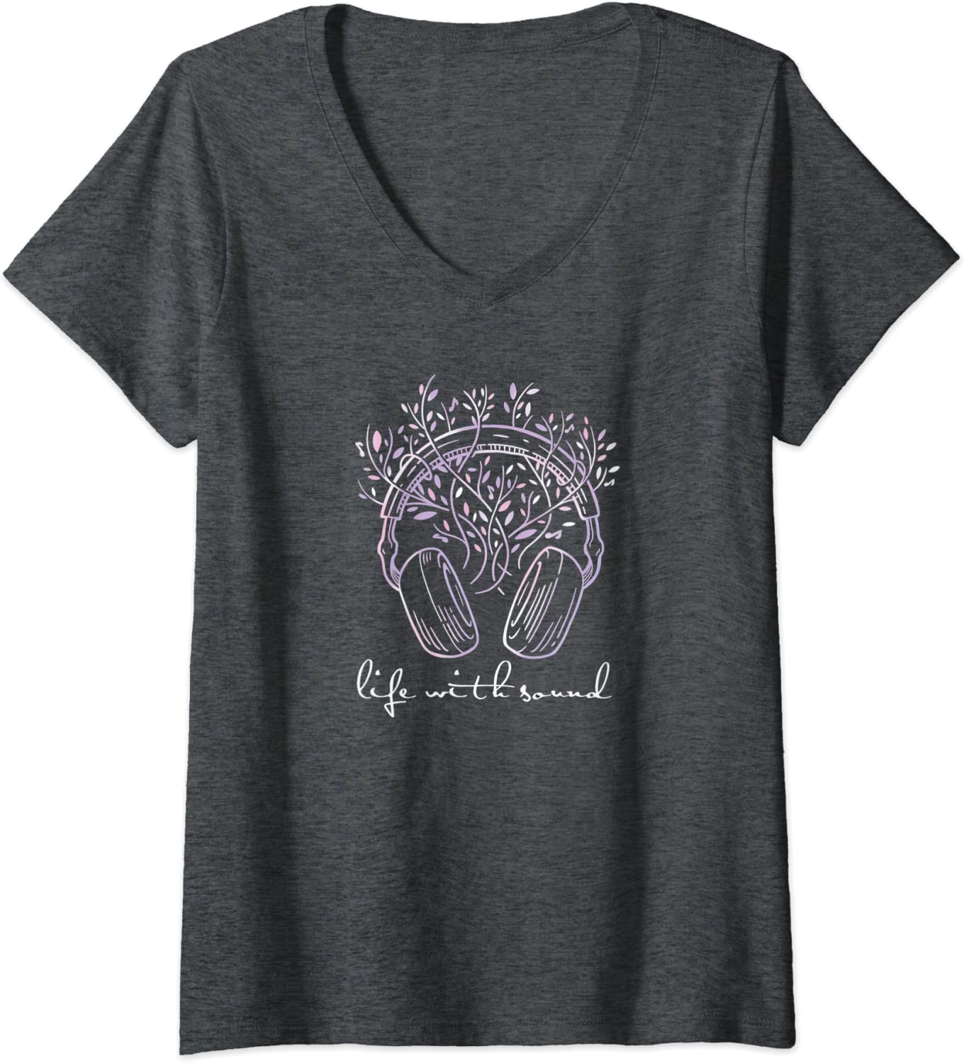 V-Neck T-Shirt - Life With Sound, Light