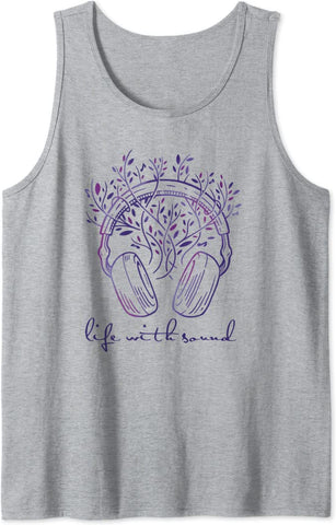 Men's Tank Top - Life With Sound, Dark
