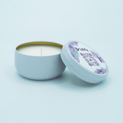 lullify lavender scented candle in the clouds open display