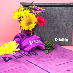 Lullify Travel Kit | Yoga Mat With Carrying Bag & Silk Sleeping Mask | Lightweight and Foldable | Natural Sleep Anywhere