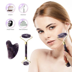 Violet Gua Sha Facial Massage Roller