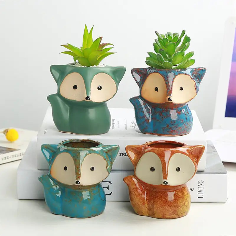 fox succulent planter Lovely Fox Style Plant Pot – Lifestyle by Lullify