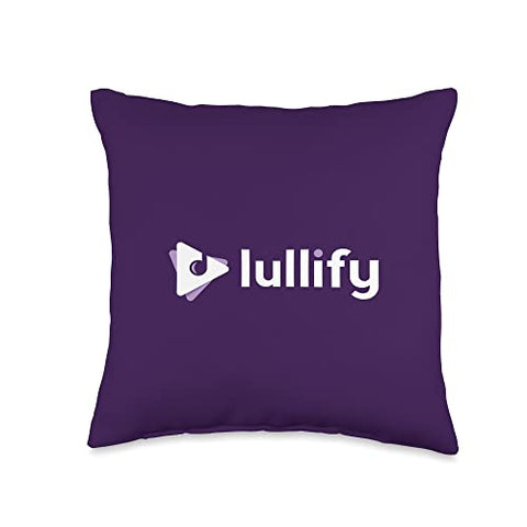 Throw Pillow - Lullify Logo, Purple