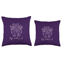 Throw Pillow - Life With Sound, Purple