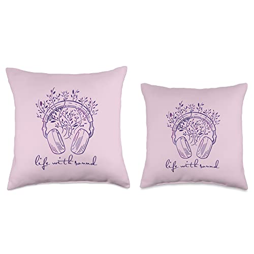 Throw Pillow - Life With Sound, Pink