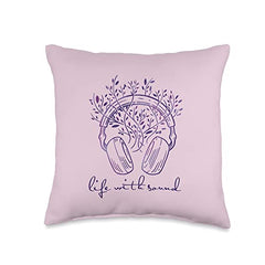 Throw Pillow - Life With Sound, Pink