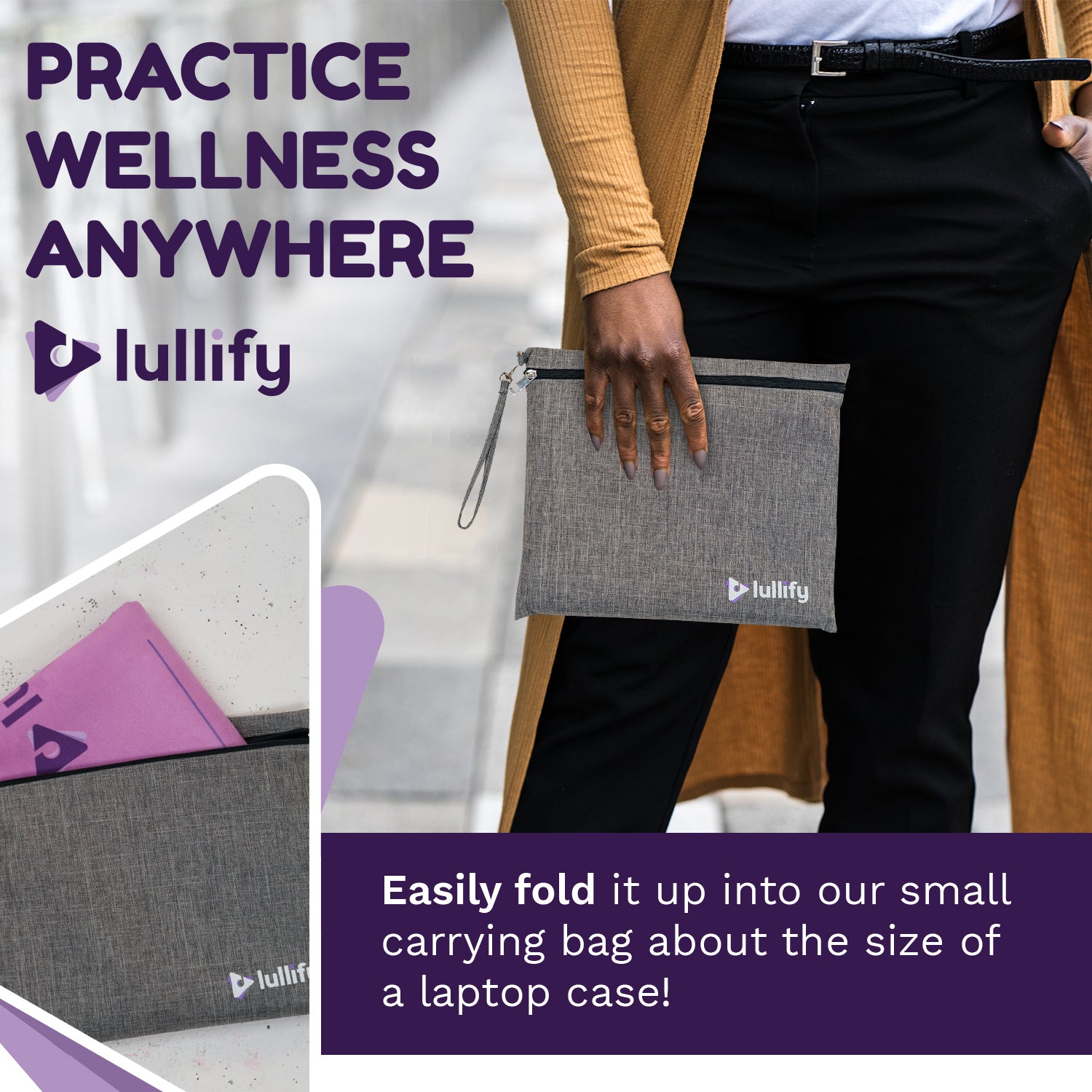 Lullify Travel Yoga Mat With Carrying Bag – Lifestyle by Lullify