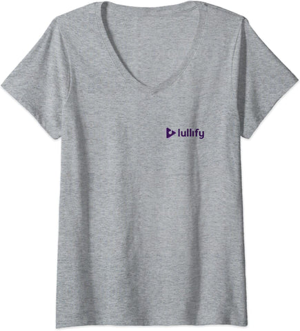 V-Neck T-Shirt - Lullify Logo, Dark