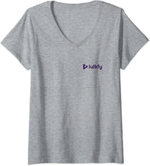 V-Neck T-Shirt - Lullify Logo, Dark