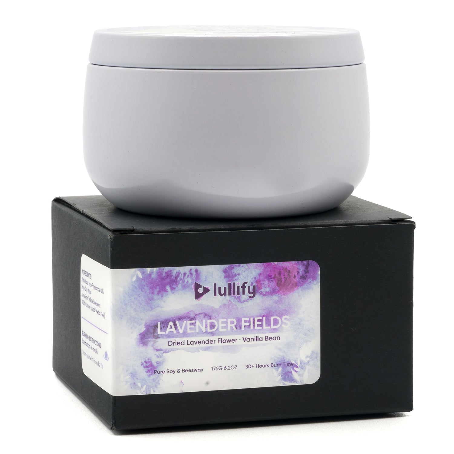 Lullify Natural Soy & Beeswax Candles | Lavender Fields