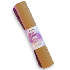 lullify cork yoga mat rolled up in packaging